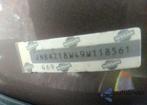 2009 Nissan Murano Sl из США, поврежденный, VIN JN8AZ18W49W118561